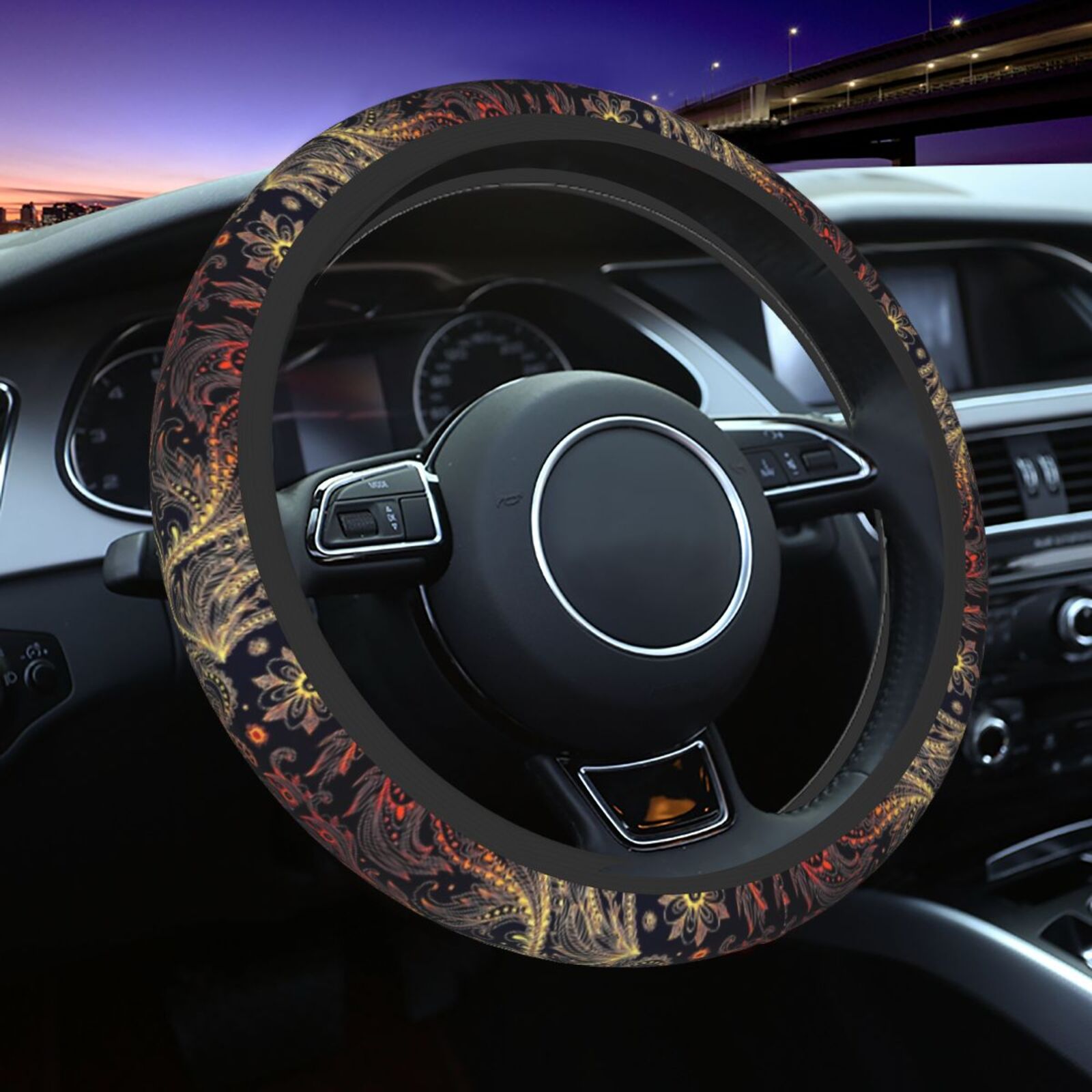 Car Accessories Phoenix - Fundas para volante con estampado de