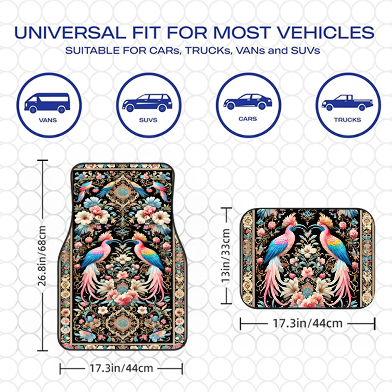 Alfombrillas florales Vintage  - Car Accessories Phoenix reseña y precio