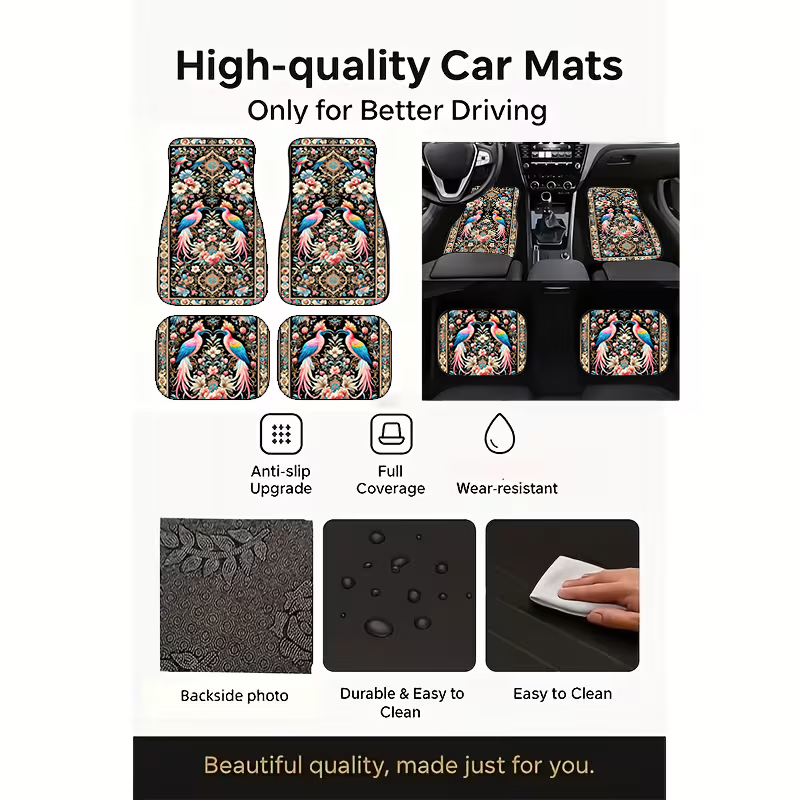 Alfombrillas florales Vintage  - Car Accessories Phoenix reseña y precio
